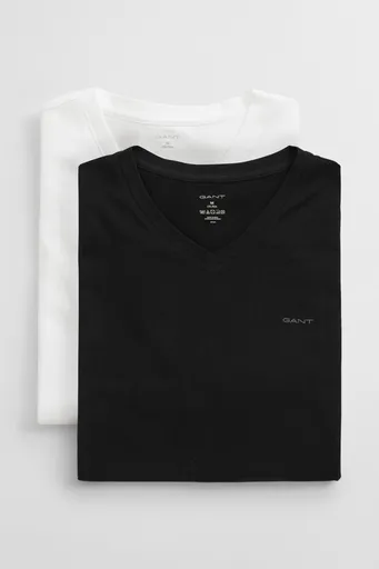 TRIČKO GANT V-NECK T-SHIRT 2-PACK BLACK / WHITE