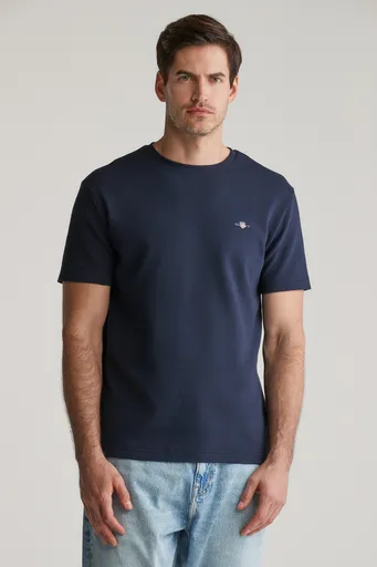 TRIČKO GANT TEXTURE SS TSHIRT EVENING BLUE