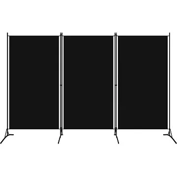 3dílný paraván černý 260 x 180 cm (320734)
