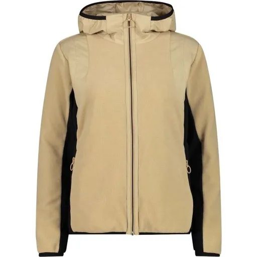 CMP WOMAN JACKET FIX HOOD Dámská mikina, béžová, velikost