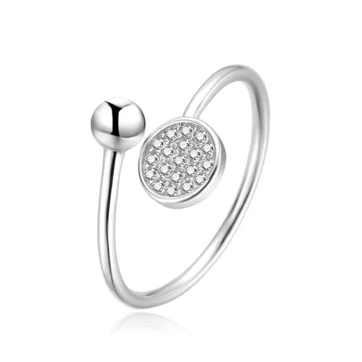 Agato Krásný otevřený prsten ze stříbra AGT-R66W 52 mm