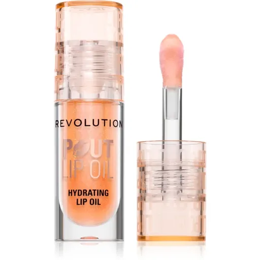 Makeup Revolution Pout Lip olej na rty s hydratačním účinkem odstín Honey Shimmer 3 ml