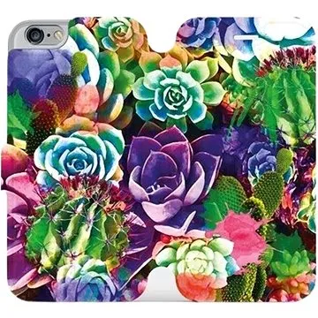 Flipové pouzdro na mobil Apple iPhone 6 / iPhone 6s - MG08S Sukulenty a kaktusy (5903226341467)