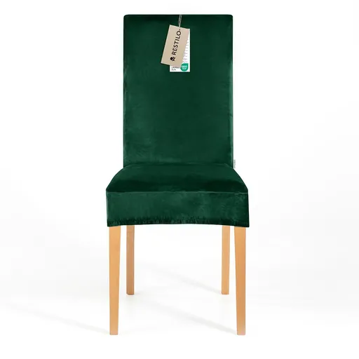 Restilo Napínací potah na židli Sento tmavě zelená, 48 x 48 x 58 + 10 cm