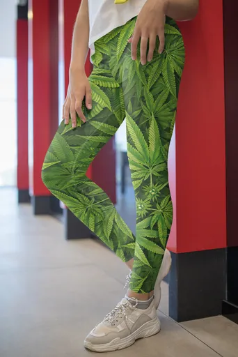 Dámské legíny – Cannabis (Velikost legín: XS/S)