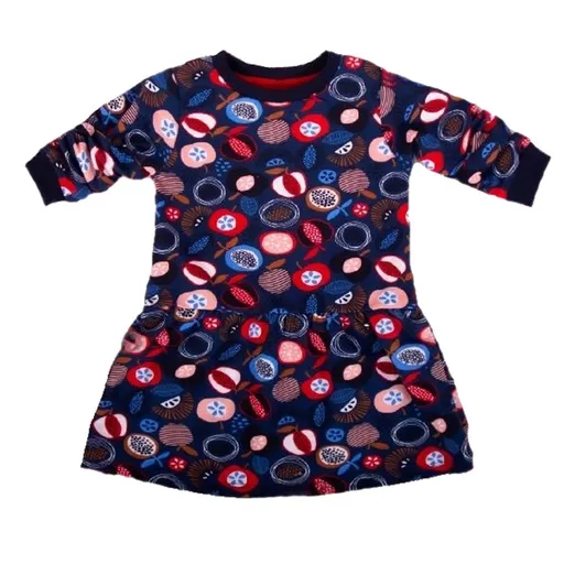 K-Baby Dívčí bavlněné šaty, Ovoce - granátové, vel. 80