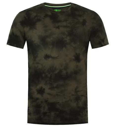 Korda tričko tie dye tee dark olive - l