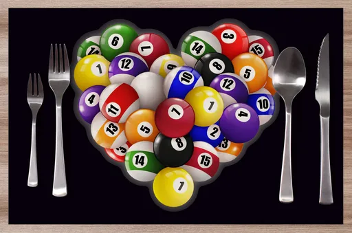 Prostírání Kulečníkové srdce