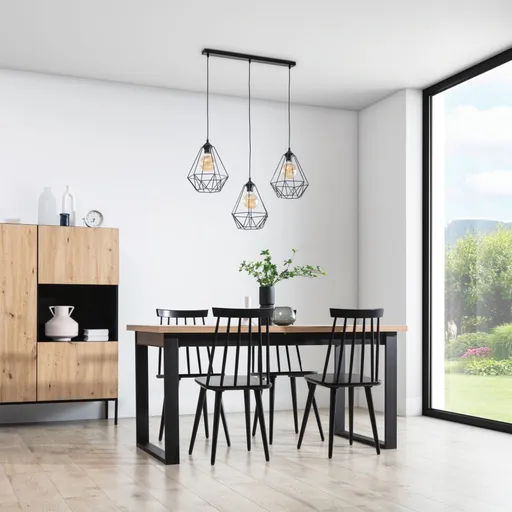 Bendinni 74x19x110cm závěsná lampa 3 černý