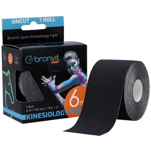 BronVit SPORT KINESIO TAPE CLASSIC Kinesio tejp, černá, velikost