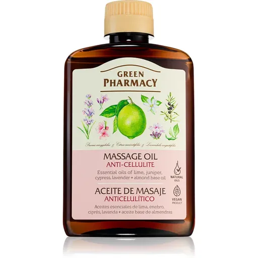 Green Pharmacy Essential oils of Lime Massage Oil masážní olej na celulitidu 200 ml