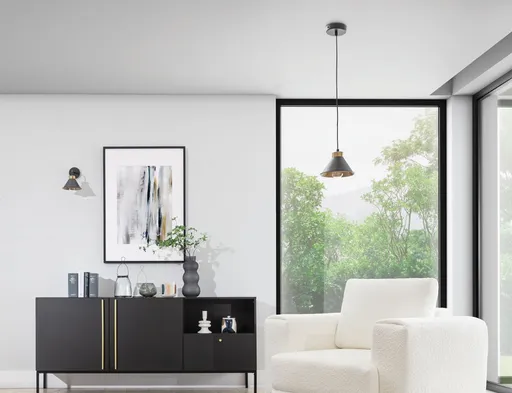 Detmer 17x17x110cm závěsná  1 černý/zlatý