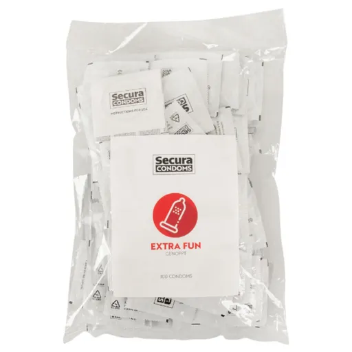 Secura Extra Fun – vroubkované kondomy (100 ks)