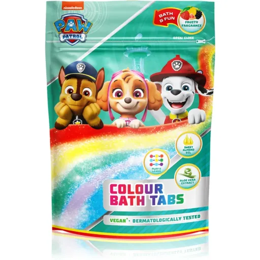 Nickelodeon Paw Patrol Colour Bath Tabs koupelový přípravek pro děti 9x16 g