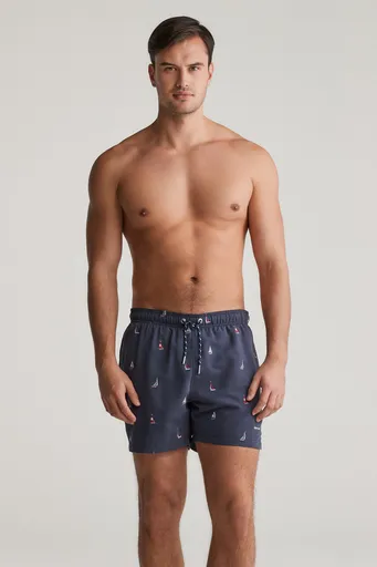 PLAVKY GANT BOAT EMBROIDERY SWIM SHORTS EVENING BLUE