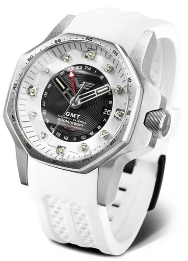 Vostok Europe Atomic Age Fermi Line NH34-640A702 - Bílý silikonový řemínek