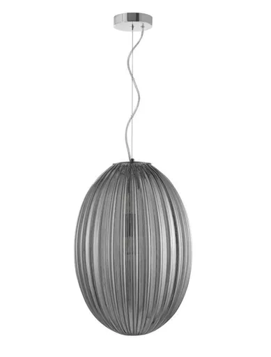 NOVA LUCE závěsné svítidlo HECTOR chromovaný kov kouřové šedé sklo E27 1x12W 230V IP20 bez žárovky 9190031