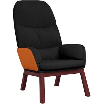 Relaxační křeslo černé textil, 341066 (341066)