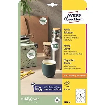 Avery Zweckform 6229-10 Kulaté samolepící etikety (6229-10)