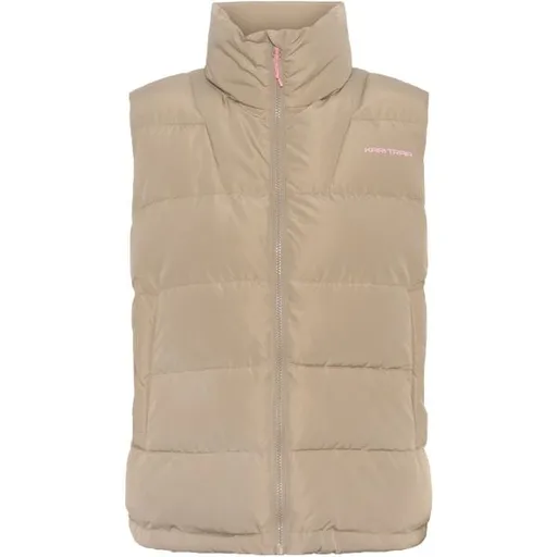 KARI TRAA LINN Dámská zateplená vesta, béžová, velikost