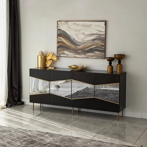 Konzolový stolek Nice - Black, Fume