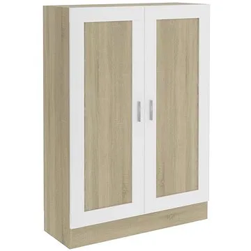 Shumee  bílá a dub sonoma 82,5×30,5×115 cm dřevotříska, 802719 (802719)