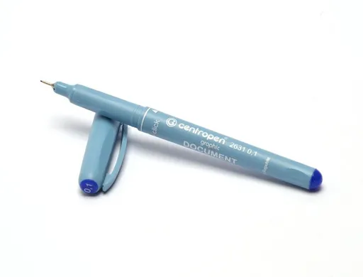 Popisovač Centropen 2631 Dokument modrý 0,1mm