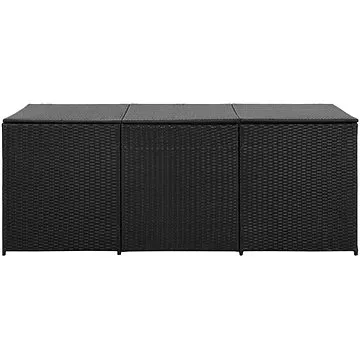 SHUMEE Zahradní úložný box, černý 180 x 90 x 75 cm (46477)