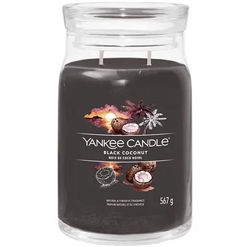 YANKEE CANDLE Signature sklo 2 knoty Black Coconut 567 g (5038581124926)