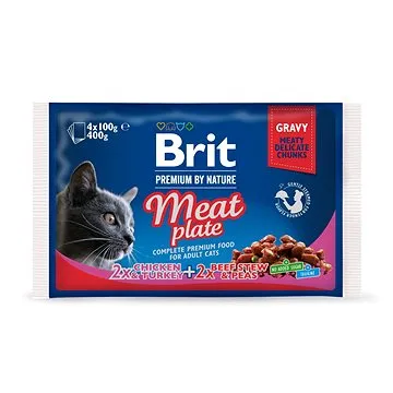 Brit Premium Cat Pouches Meat Plate 400 g (4  × 100 g) (8595602506262)