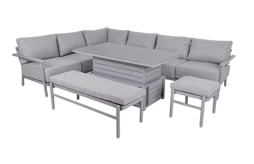 TAMPA Luxusní souprava s hliníkovou konstrukcí, šedá