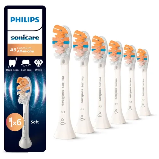 Philips Sonicare Premium All-in-One HX9096/87 náhradní hlavice pro zubní kartáček White 6 ks