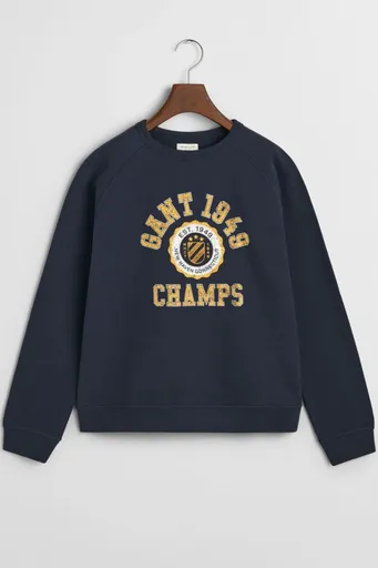 MIKINA GANT 1949 RAGLAN C-NECK EVENING BLUE