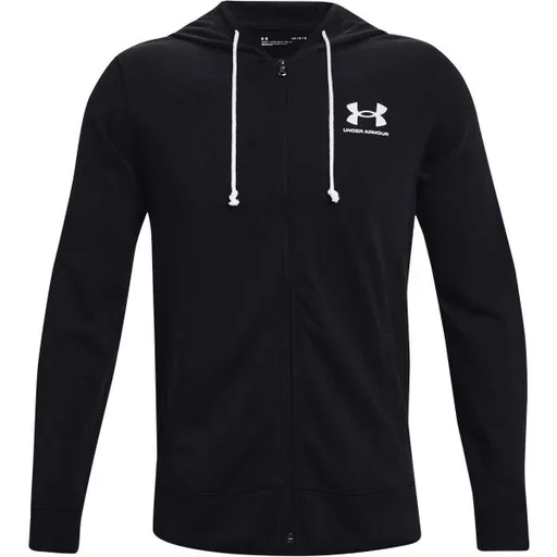 Under Armour RIVAL TERRY LC FZ Pánská mikina, černá, velikost S