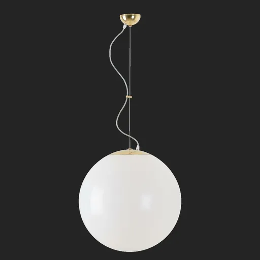 OSMONT ISI64241 ISIS L4 PM závěsné plastové svítidlo mosaz leštěná / bílá IP40 3000 K 41W LED nouzové kombinované 3 h