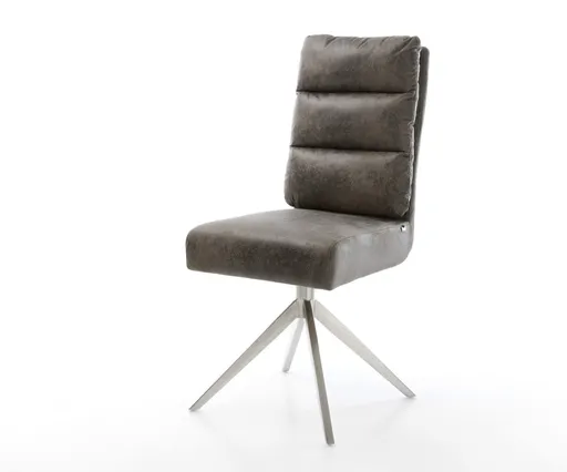 Otočná židle Pela-Flex Mikrovlákno šedé Antique Křížový rám