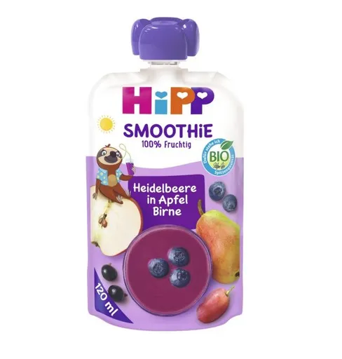 Hipp BIO Smoothie Jablko, hruška a borůvky 120 ml