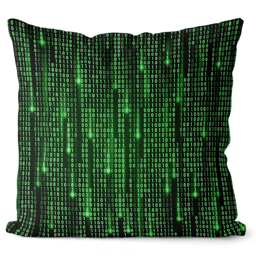 Polštářek Dvojková soustava (Velikost: 40 x 40 cm)