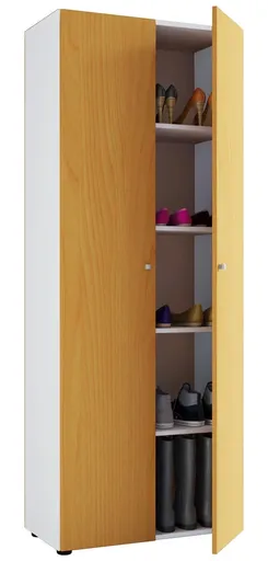 VCM Botník Vandol I s dvířky a 5 policemi, bílý