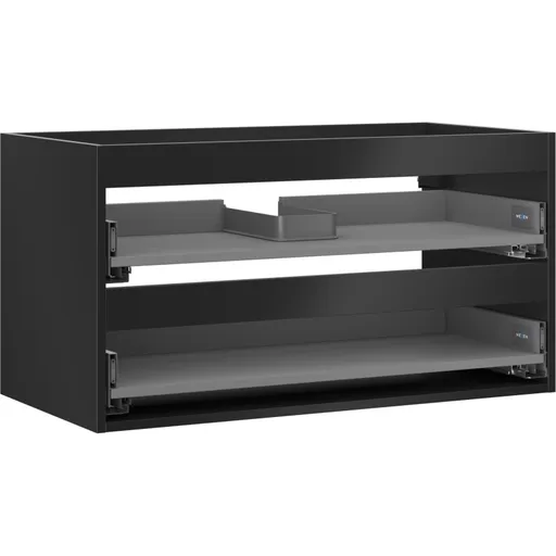 MEXEN Box-A skříňka pro umyvadlo 90, 2 zásuvky, černá mat 91AX0-0900-470-2-71