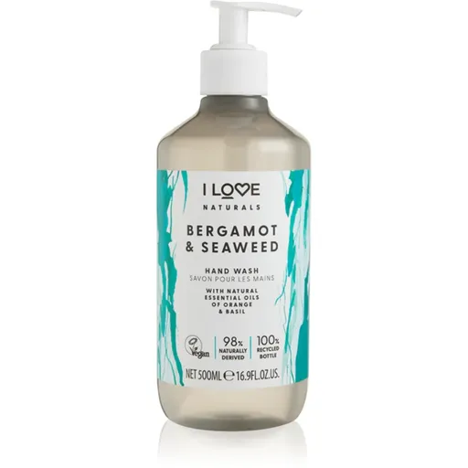 I Love Naturals Bergamot & Seaweed tekuté mýdlo na ruce 500 ml