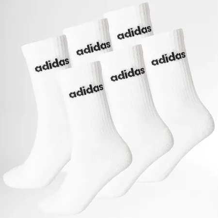 adidas Linear Crew Socks Cushioned Socks 6 Pair Pack M