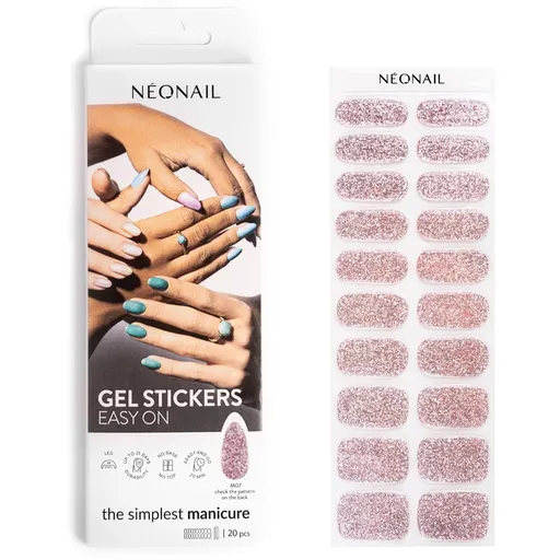 NEONAIL Easy On Gel Stickers nálepky na nehty s použitím UV/LED lampy odstín M07 20 ks
