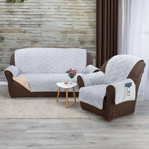 Přehozy s područkami CRYSTAL šedé