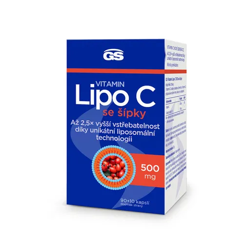 GS Vitamin Lipo C 500 mg se šípky 90+10 kapslí