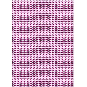 Optys 7575 - Papír A4 jednostranný, 170g, srdíčka růžový (101303)