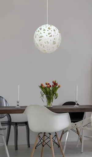 Závěsná stropní lampa 1X60W E27 bílá FRIDA