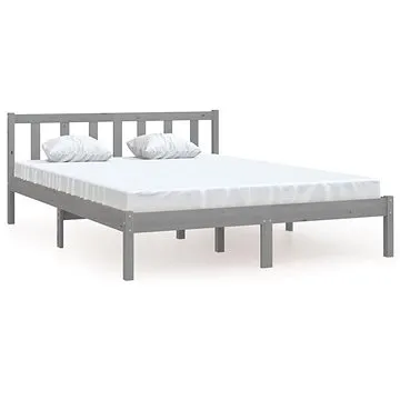 Shumee šedý masivní borovice 160×200 cm, 810094 (810094)