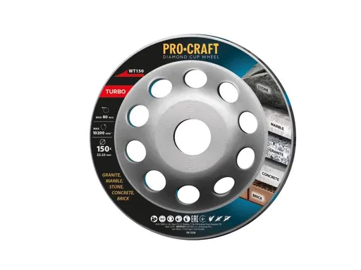 Kotouč brusný diamantový 150mm PROCRAFT WT150 Turbo