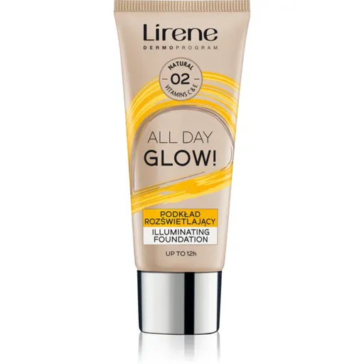 Lirene Vitamin C rozjasňující fluidní make-up pro dlouhotrvající efekt odstín 02 Natural 30 ml